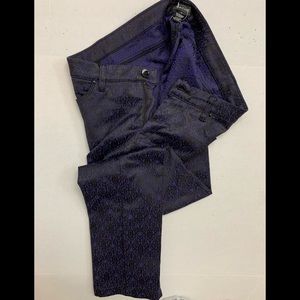 COPY - Women clothing blue purple long pants with pockets front zip